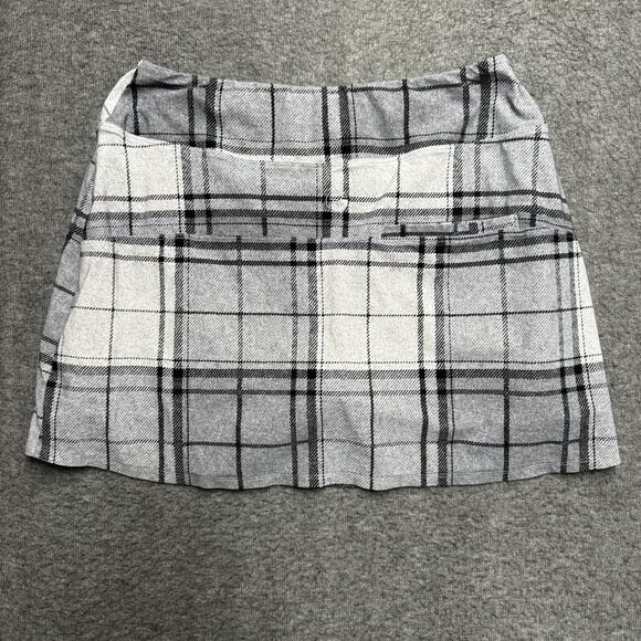Foray Golf Skirt Skort Women's Large Gray Plaid Nylon Under Shorts Stretch - Picture 5 of 7